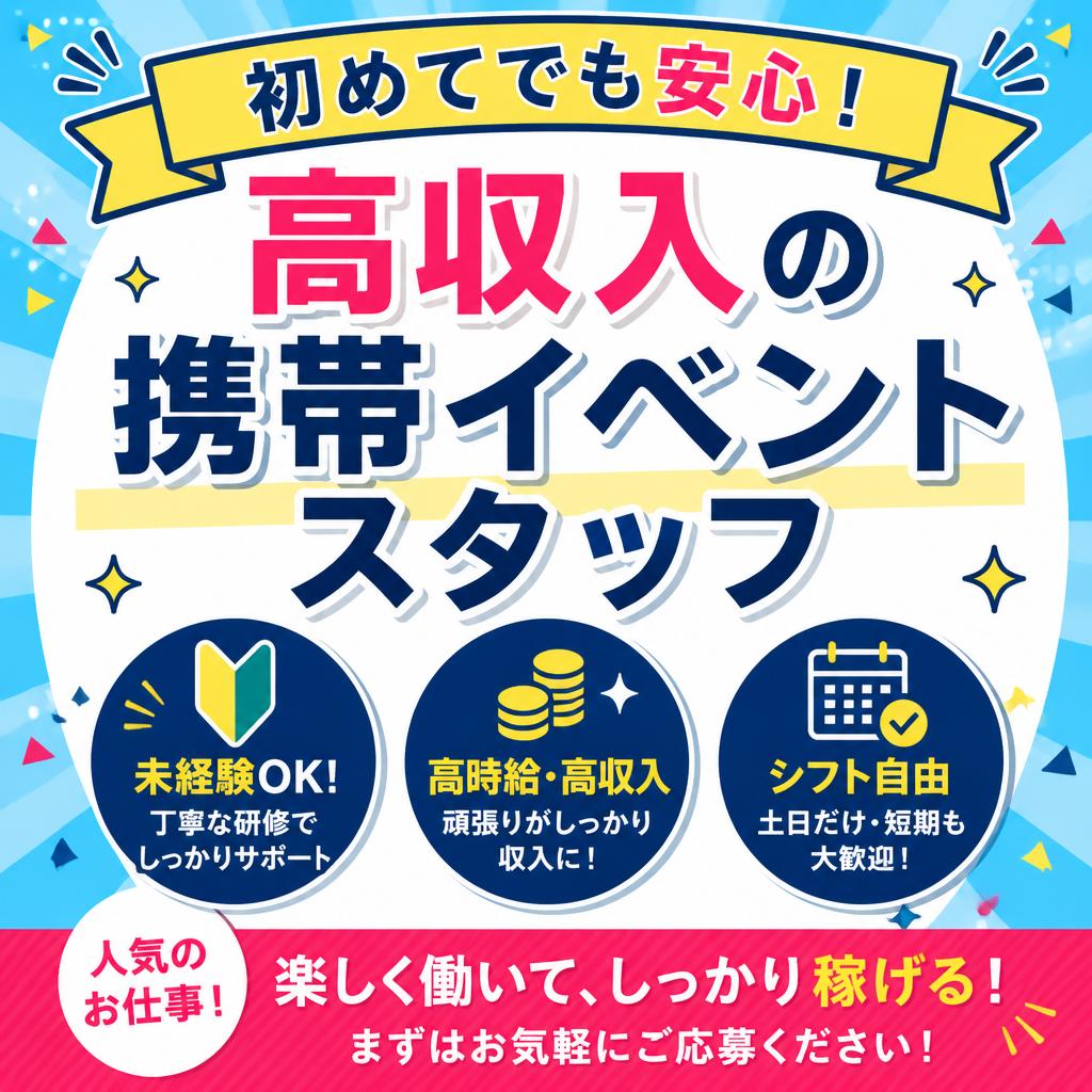 初めてでも安心！高収入の携帯イベントスタッフ