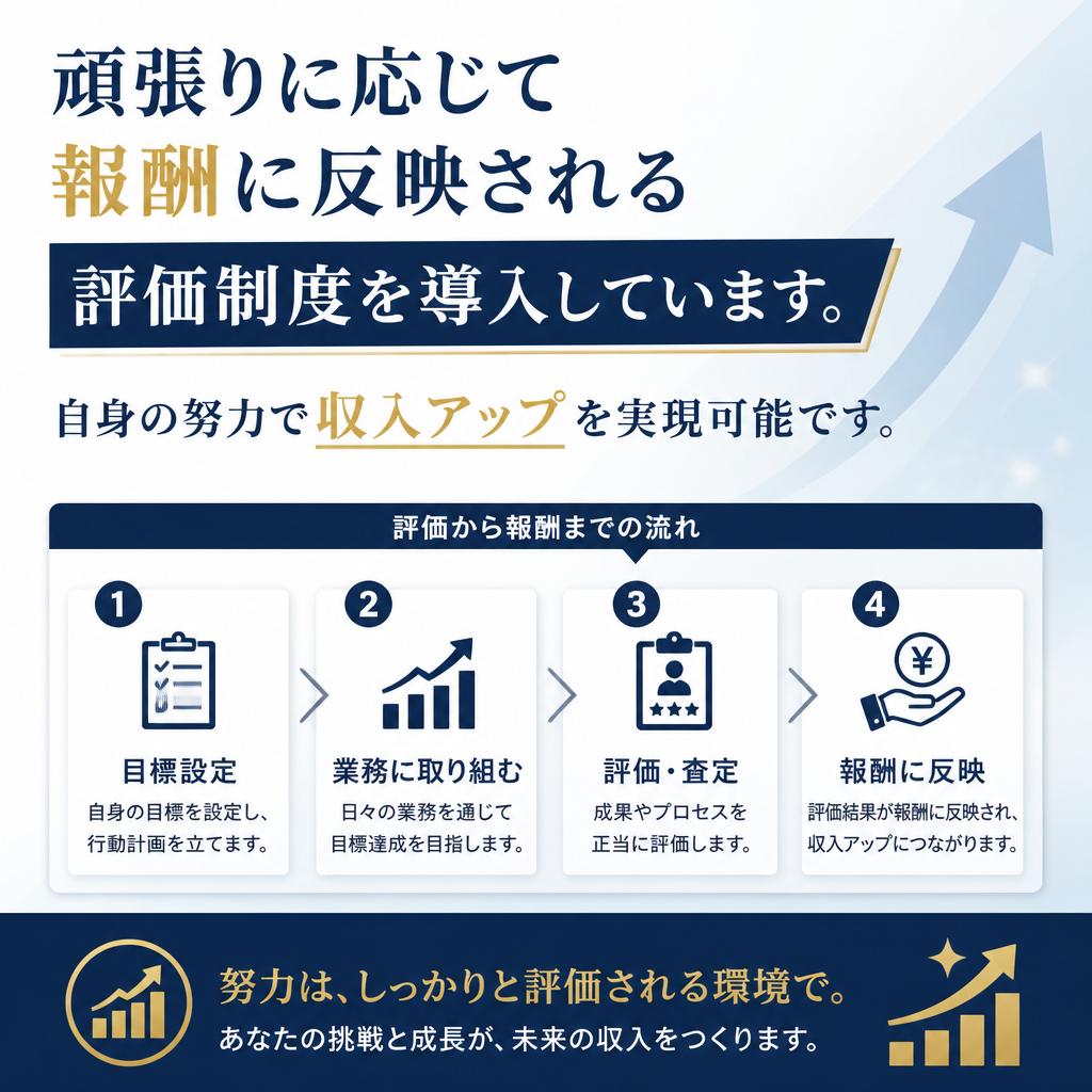 高収入を目指せる評価制度