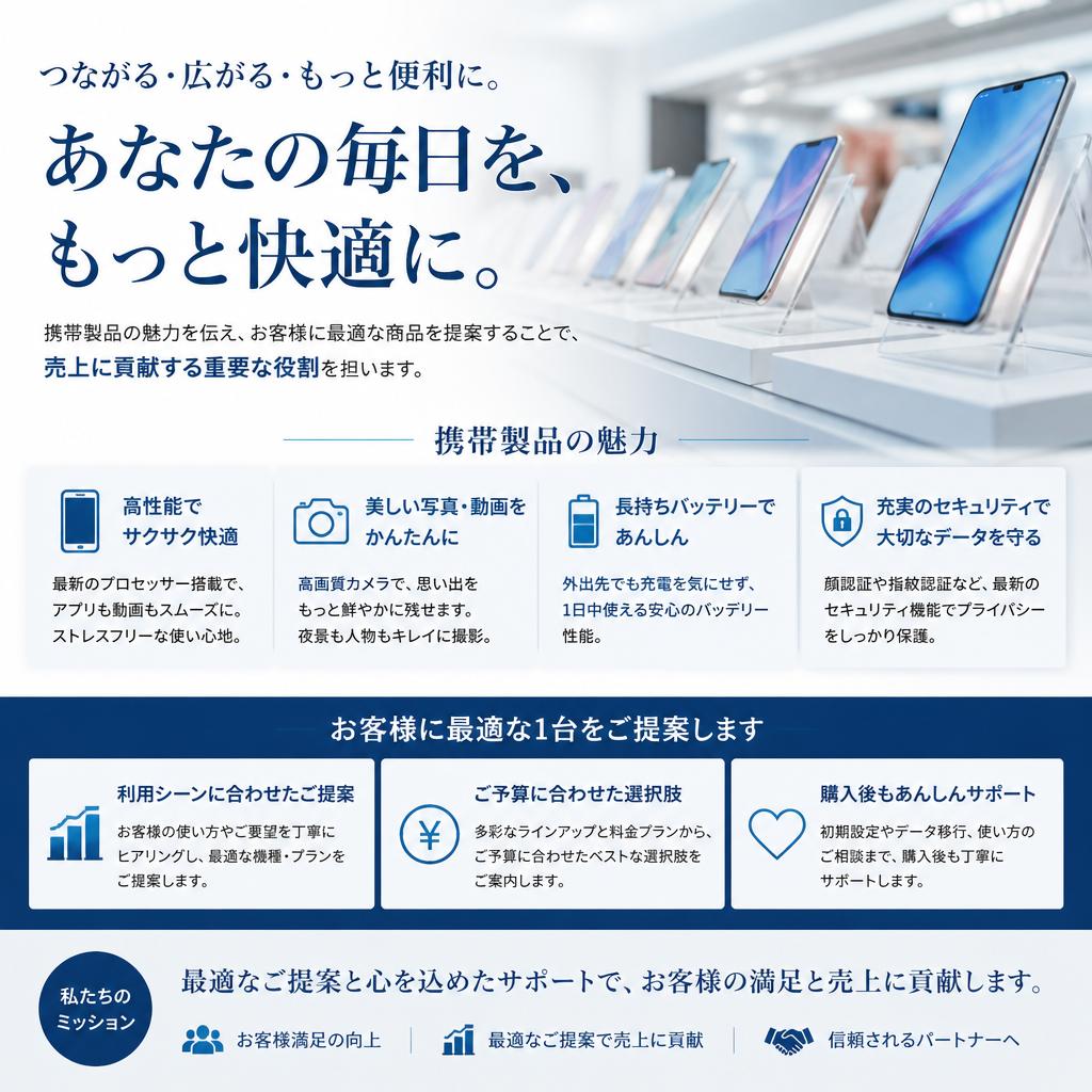 携帯販売PRスタッフの役割