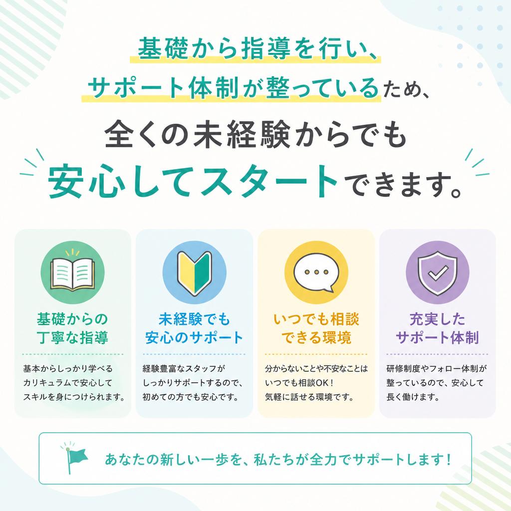 未経験者を歓迎する環境
