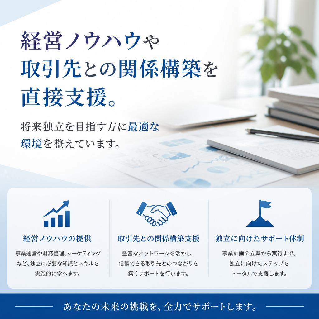 独立を視野に入れたキャリアサポート