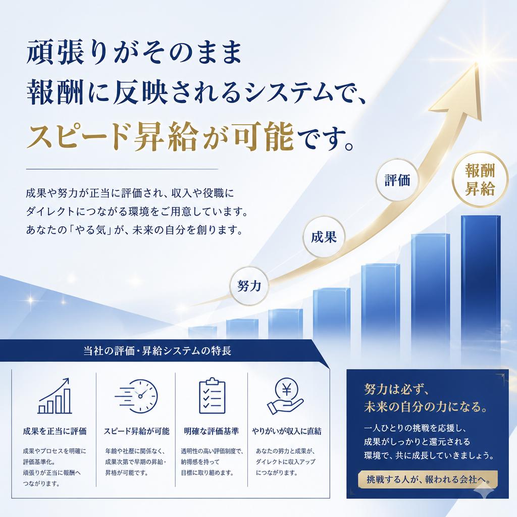 高収入を目指せる評価制度