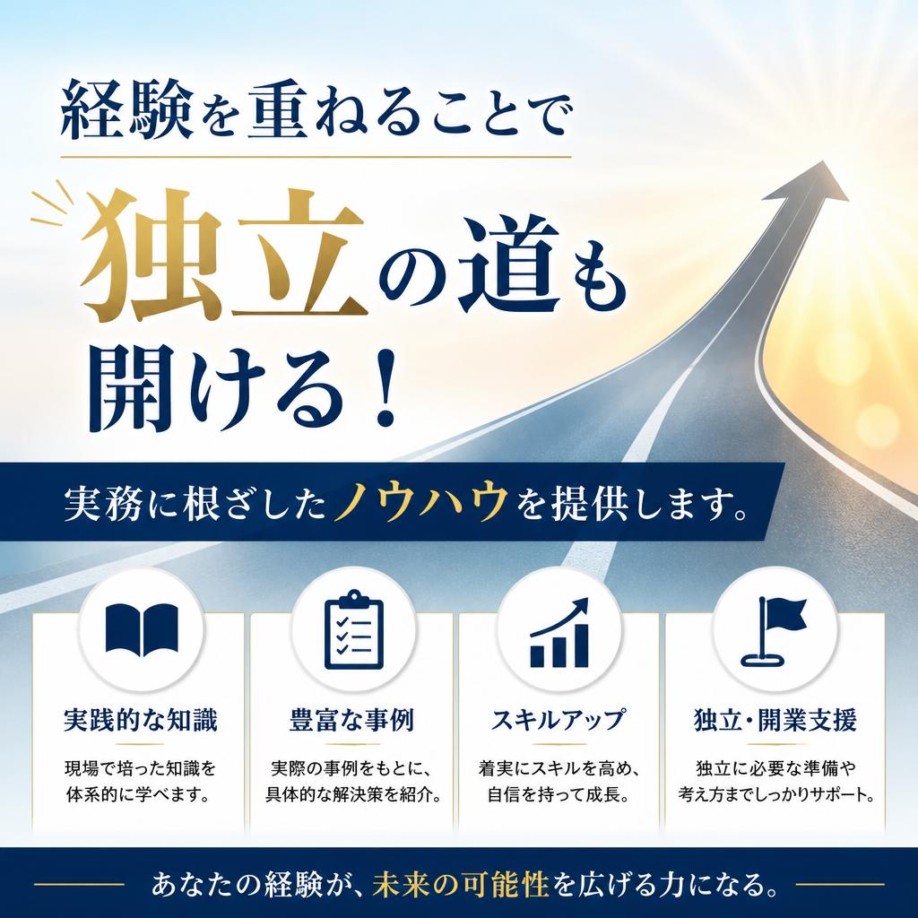 将来的な独立を見据えたキャリアサポート